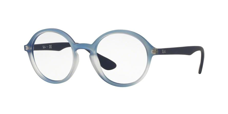 Ray-Ban Optical RX7075 Round Eyeglasses  5601-BLUE GRADIENT/ RUBBER 47-20-145 - Color Map blue