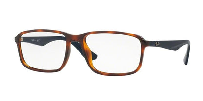 Ray-Ban Optical RX7084F Rectangle Eyeglasses  5585-LIGHT HAVANA 58-18-145 - Color Map havana