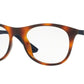 Ray-Ban Optical RX7085F Rectangle Eyeglasses  5585-LIGHT HAVANA 54-19-145 - Color Map havana