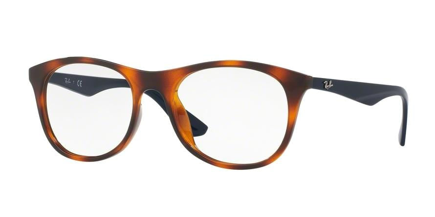 Ray-Ban Optical RX7085F Rectangle Eyeglasses  5585-LIGHT HAVANA 54-19-145 - Color Map havana