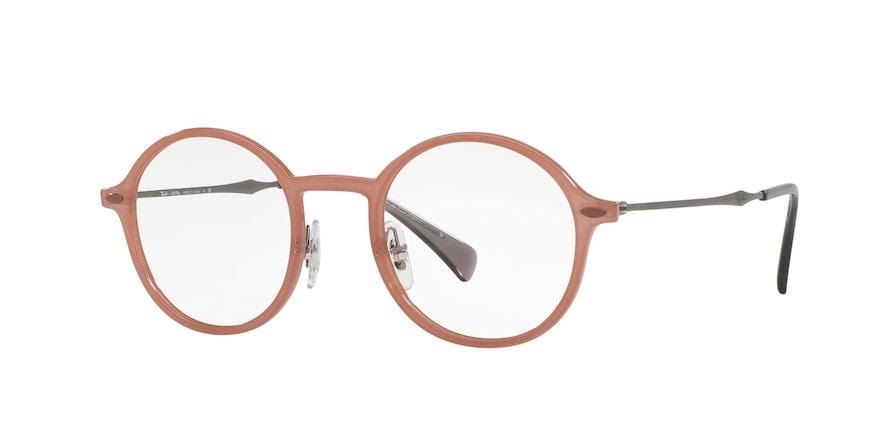 Ray-Ban Optical RX7087 Round Eyeglasses  5637-LIGHT BROWN 48-21-140 - Color Map brown
