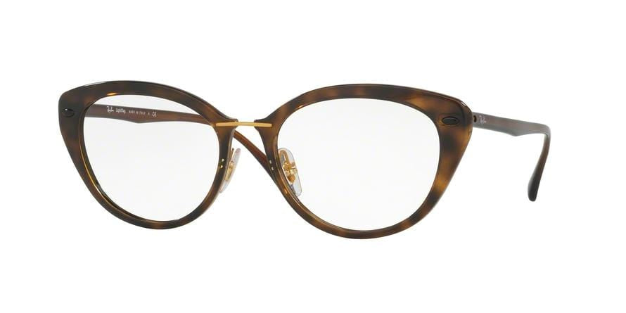 Ray-Ban Optical RX7088 Cat Eye Eyeglasses  2012-SHINY HAVANA 54-18-140 - Color Map havana