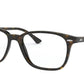 Ray-Ban Optical RX7119F Square Eyeglasses  2012-DARK HAVANA 55-17-145 - Color Map havana