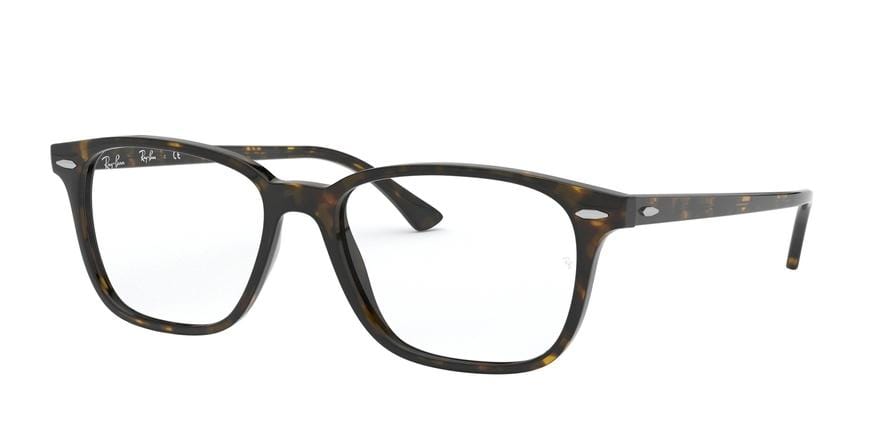 Ray-Ban Optical RX7119F Square Eyeglasses  2012-DARK HAVANA 55-17-145 - Color Map havana