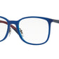 Ray-Ban Optical RX7142F Square Eyeglasses  5761-TRASPARENT BLUE 54-18-145 - Color Map blue