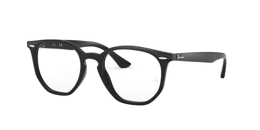 Ray-Ban Optical HEXAGONAL RX7151F Irregular Eyeglasses  2000-BLACK 52-19-145 - Color Map black