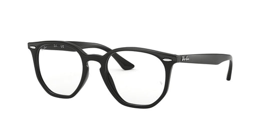 Ray-Ban Optical HEXAGONAL RX7151 Irregular Eyeglasses  2000-BLACK 52-19-145 - Color Map black