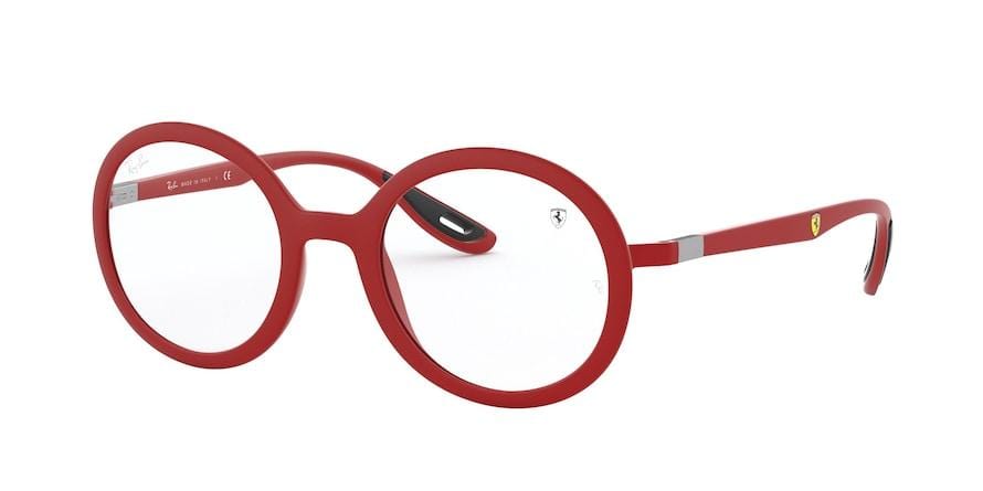Ray-Ban Optical RX7180M Round Eyeglasses  F628-MATTE RED 47-21-145 - Color Map red