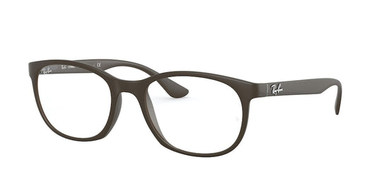 Ray-Ban Optical RX7183 Square Eyeglasses  8063-SAND BROWN 51-19-145 - Color Map brown