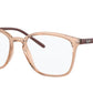 Ray-Ban Optical RX7185 Square Eyeglasses  5940-LIGHT BROWN 52-18-145 - Color Map light brown