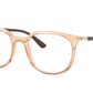 Ray-Ban Optical RX7190 Square Eyeglasses  5940-LIGHT BROWN 53-19-145 - Color Map light brown