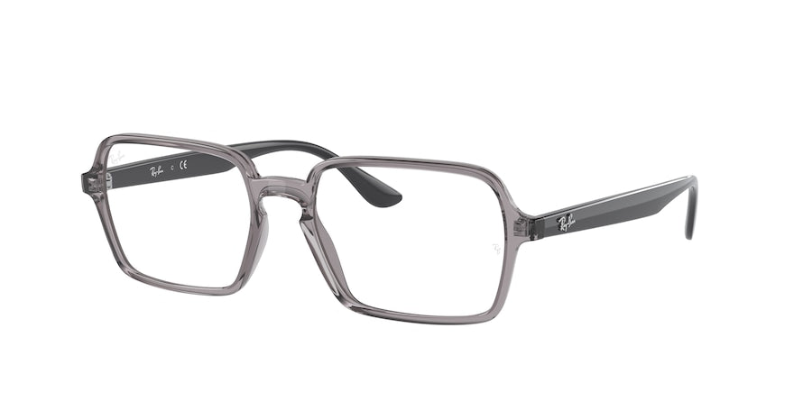 Ray-Ban Optical RX7198 Rectangle Eyeglasses  8140-TRANSPARENT GRAY 53-17-145 - Color Map grey