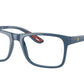 Ray-Ban Optical RX7205M Rectangle Eyeglasses  F669-BLUE VALLARTA 54-17-145 - Color Map blue