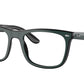 Ray-Ban Optical RX7209 Square Eyeglasses  8214-GREEN BLACK BLACK 55-20-145 - Color Map green