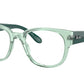 Ray-Ban Optical RX7210 Square Eyeglasses  8202-TRANSPARENT GREEN 52-20-145 - Color Map green