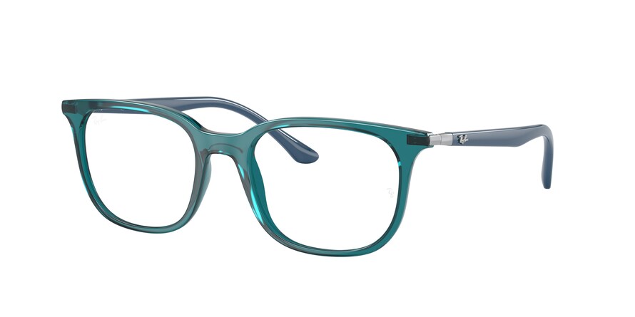 Ray-Ban Optical RX7211F Pillow Eyeglasses  8206-TRANSPARENT TURQUOISE 53-19-145 - Color Map blue