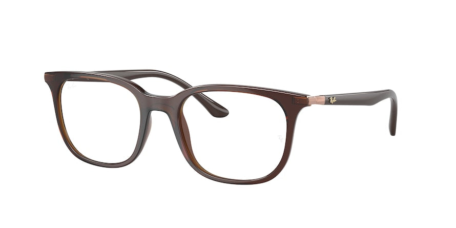 Ray-Ban Optical RX7211F Pillow Eyeglasses  8207-TRANSPARENT BROWN 53-19-145 - Color Map light brown