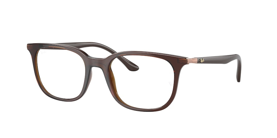 Ray-Ban Optical RX7211 Pillow Eyeglasses  8207-TRANSPARENT BROWN 52-19-145 - Color Map light brown