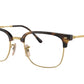Ray-Ban Optical NEW CLUBMASTER RX7216F Square Eyeglasses  2012-HAVANA ON ARISTA 53-20-145 - Color Map havana