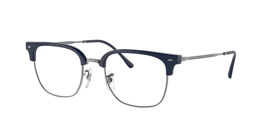 Ray-Ban Optical NEW CLUBMASTER RX7216F Square Eyeglasses  8210-BLUE ON GUNMETAL 53-20-145 - Color Map blue