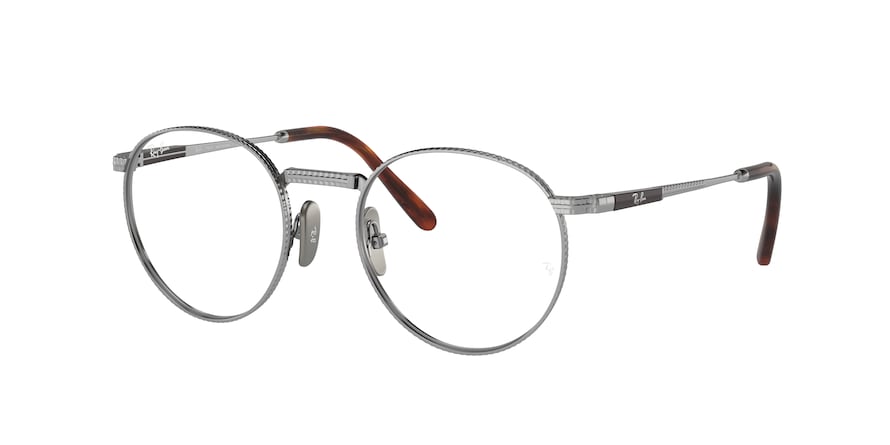 Ray-Ban Optical ROUND TITANIUM RX8237V Phantos Eyeglasses  1224-SILVER 50-20-140 - Color Map silver