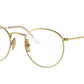 Ray-Ban Optical ROUND RX8247V Square Eyeglasses  1225-LEGEND GOLD 50-21-145 - Color Map gold