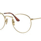Ray-Ban Optical ROUND RX8247V Square Eyeglasses  1226-DEMIGLOSS BRUSHED GOLD 50-21-145 - Color Map gold