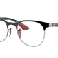 Ray-Ban Optical RX8327VM Phantos Eyeglasses  F060-BLACK ON SILVER 51-20-140 - Color Map black