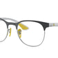 Ray-Ban Optical RX8327VM Phantos Eyeglasses  F080-GREY ON SILVER 51-20-140 - Color Map grey