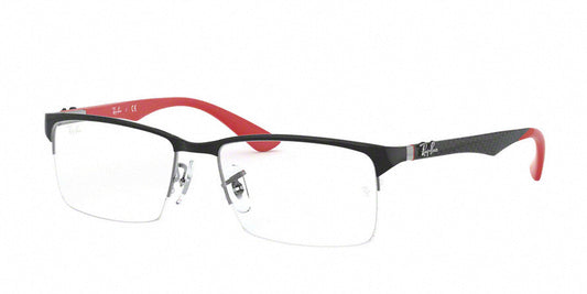Ray-Ban Optical RX8411 Rectangle Eyeglasses  2509-BLACK 54-17-140 - Color Map black