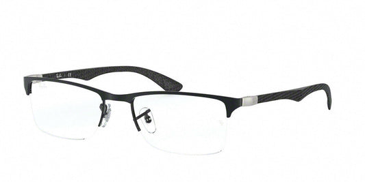 Ray-Ban Optical RX8413 Rectangle Eyeglasses  2503-MATTE BLACK 54-18-145 - Color Map black