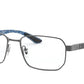 Ray-Ban Optical RX8419 Square Eyeglasses  2502-GUNMETAL 54-17-145 - Color Map gunmetal