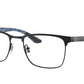 Ray-Ban Optical RX8421 Square Eyeglasses  2904-MATTE BLACK ON BLACK 54-19-145 - Color Map black