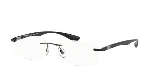 Ray-Ban Optical RX8724 Rectangle Eyeglasses  1000-GUNMETAL 56-17-145 - Color Map gunmetal