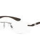 Ray-Ban Optical RX8724 Rectangle Eyeglasses  1131-LIGHT BROWN 56-17-145 - Color Map light brown