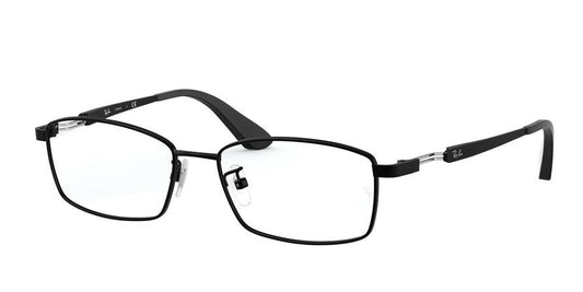 Ray-Ban Optical RX8745D Rectangle Eyeglasses  1074-MATTE BLACK 55-17-145 - Color Map black