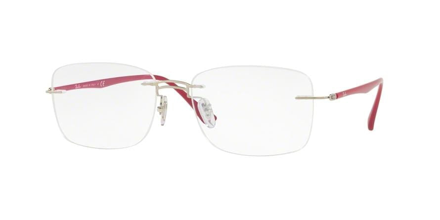 Ray-Ban Optical RX8750 Square Eyeglasses  1195-SILVER 56-17-140 - Color Map silver