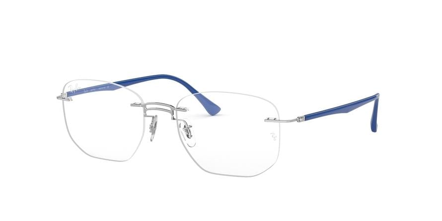 Ray-Ban Optical RX8757 Irregular Eyeglasses  1193-SILVER 53-18-140 - Color Map silver