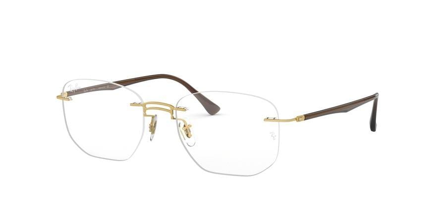Ray-Ban Optical RX8757 Irregular Eyeglasses  1194-GOLD 53-18-140 - Color Map gold