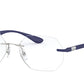 Ray-Ban Optical RX8765 Irregular Eyeglasses  1216-SILVER 53-17-145 - Color Map silver