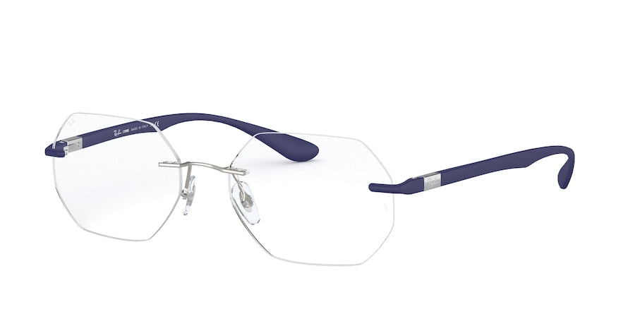 Ray-Ban Optical RX8765 Irregular Eyeglasses  1216-SILVER 53-17-145 - Color Map silver