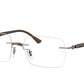 Ray-Ban Optical RX8767 Irregular Eyeglasses  1227-BROWN ON LIGHT BROWN 53-18-140 - Color Map brown