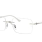 Ray-Ban Optical RX8767 Irregular Eyeglasses  1228-WHITE ON SILVER 53-18-140 - Color Map gunmetal