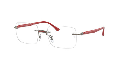 Ray-Ban Optical RX8767 Irregular Eyeglasses  1229-RED ON SANDING GUNMETAL 53-18-140 - Color Map gunmetal
