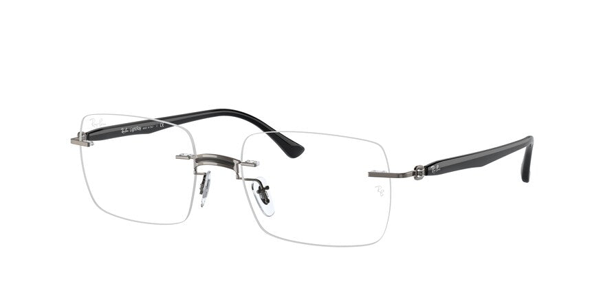 Ray-Ban Optical RX8767 Irregular Eyeglasses  1230-BLACK ON GUNMETAL 53-18-140 - Color Map gunmetal