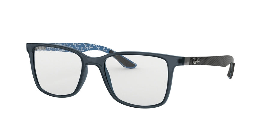 Ray-Ban Optical RX8905 Square Eyeglasses  5844-TRANSPARENT BLUE 55-18-145 - Color Map blue