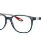 Ray-Ban Optical RX8907M Square Eyeglasses  F648-TRANSPARENT BLUE 53-17-145 - Color Map blue