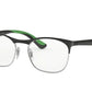 Ray-Ban Junior Vista RY1054 Square Eyeglasses  4069-SILVER ON TOP MATTE BLACK 49-16-130 - Color Map black