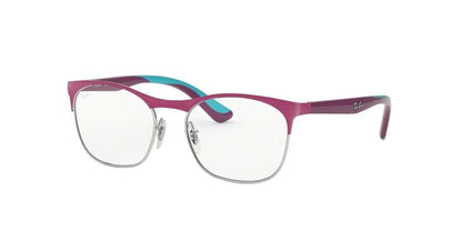 Ray-Ban Junior Vista RY1054 Square Eyeglasses  4071-SILVER ON TOP MATTE VIOLET 49-16-130 - Color Map silver