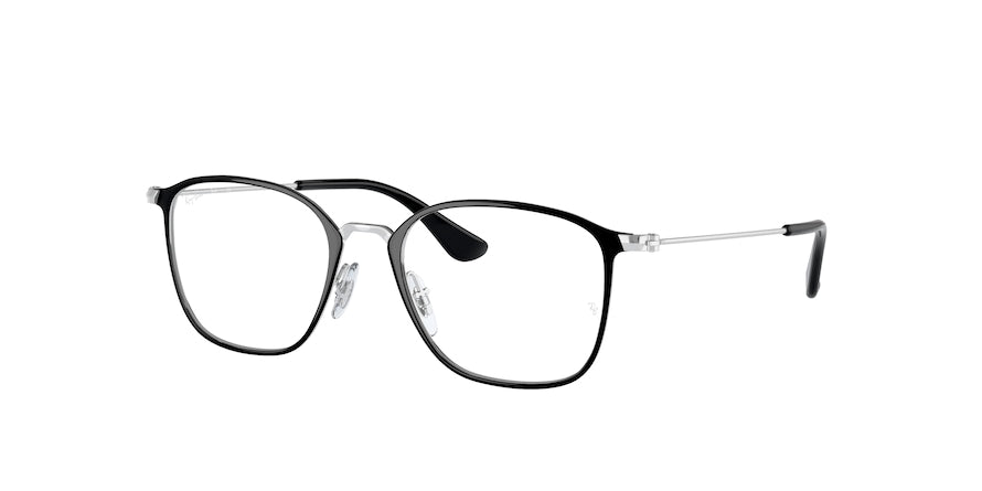 Ray-Ban Junior Vista RY1056 Square Eyeglasses  4064-SILVER ON BLACK 46-17-130 - Color Map black